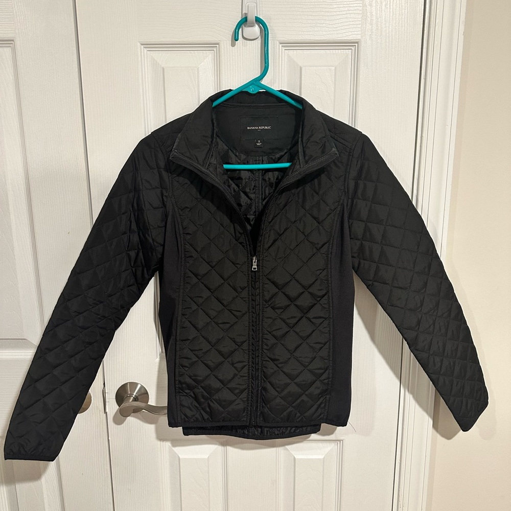 Banana Republic Black Quilted Jacket